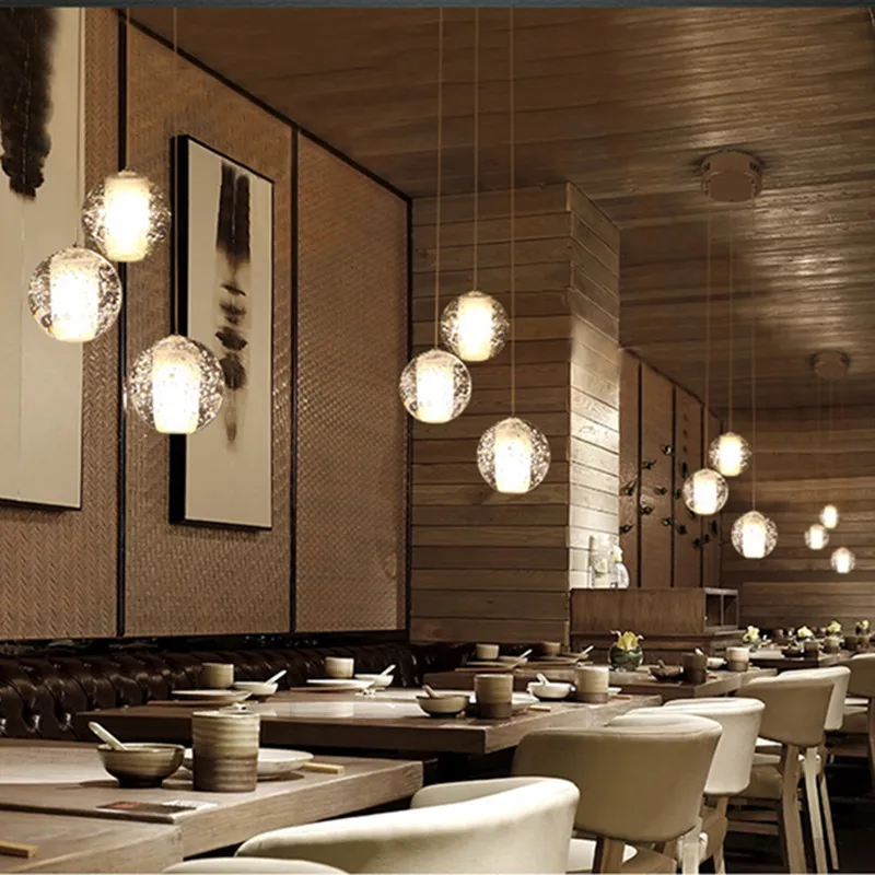

Stair Pendant Light Hotel Crystal Lamp Office Modern Ceiling Lights Kitchen Chandelier Lighting Dinning Room Lamps Free Bulb