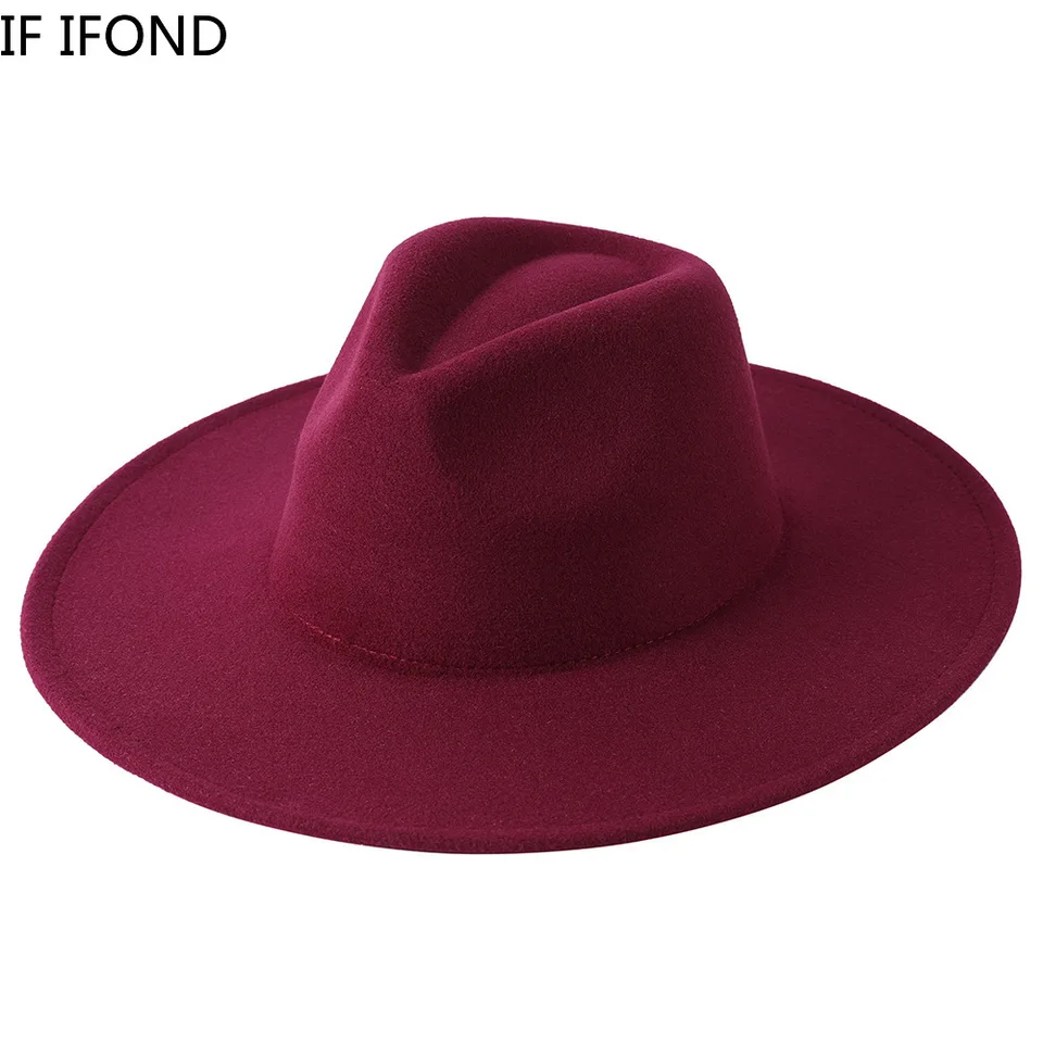 Cappello Fedora Panama In Feltro Di Lana Sfumato 2 Toni - Unisex, Tesa Larga, Stile Jazz
