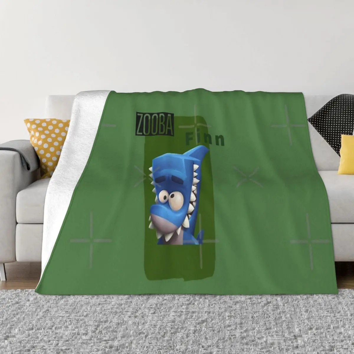 

Zooba Finn Warm Flannel Cute Blankets For Bedroom Car Sofa Bedspreads Ultra Soft