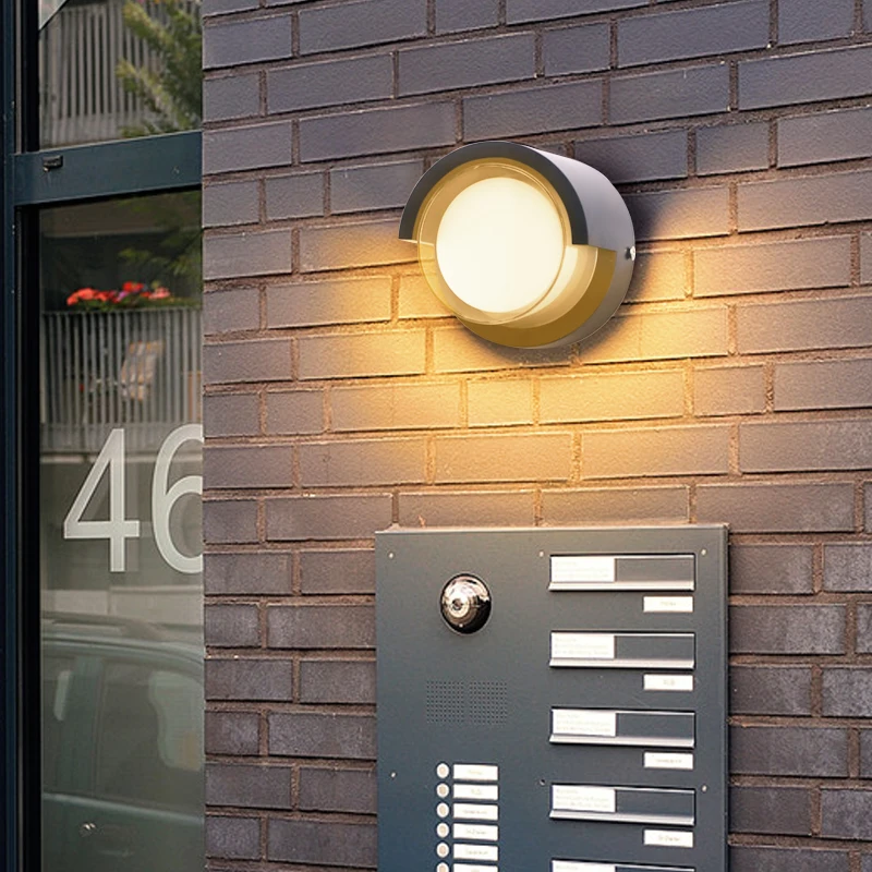 Modern Simple Led Wall Light Outdoor Waterproof IP65 Garden Decor Lamp Villa Door Number Balcony Decorated Wall Sconce wall light