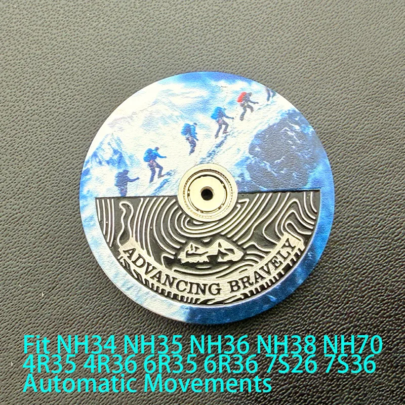 Customized Automatic Hammer Rose Gold Black Blue Silver Gold Watch Rotor Parts