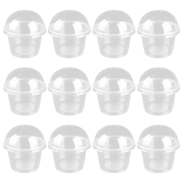 50pcs Jelly Cups, Small Plastic Containers with Lids, Salad