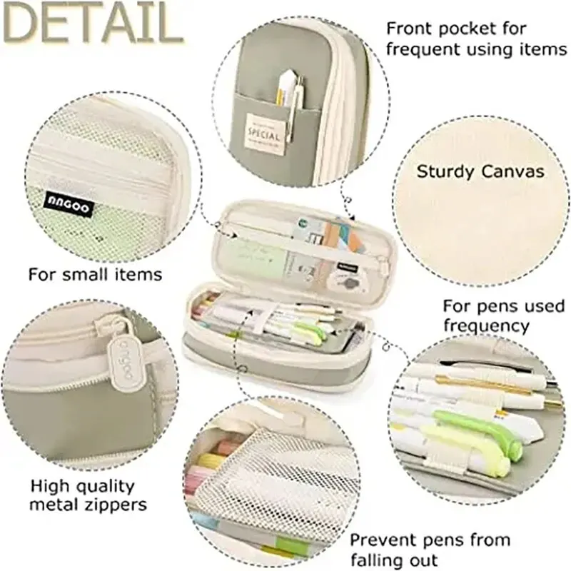 Kawaii Pencil Cases Large Capacity Pencil Bag Pouch Holder Box For Girls Office Student Stationery Organizer School Supplies pencil cases,stationery box,pen storage bag,pencil holder