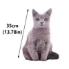 Plush Realistic 3D Cat Doll Cartoon Stuffed Simulation Cat Plushie Pillow Kawaii Soft Plush Animals Toy Cushion for Kids Girls 6
