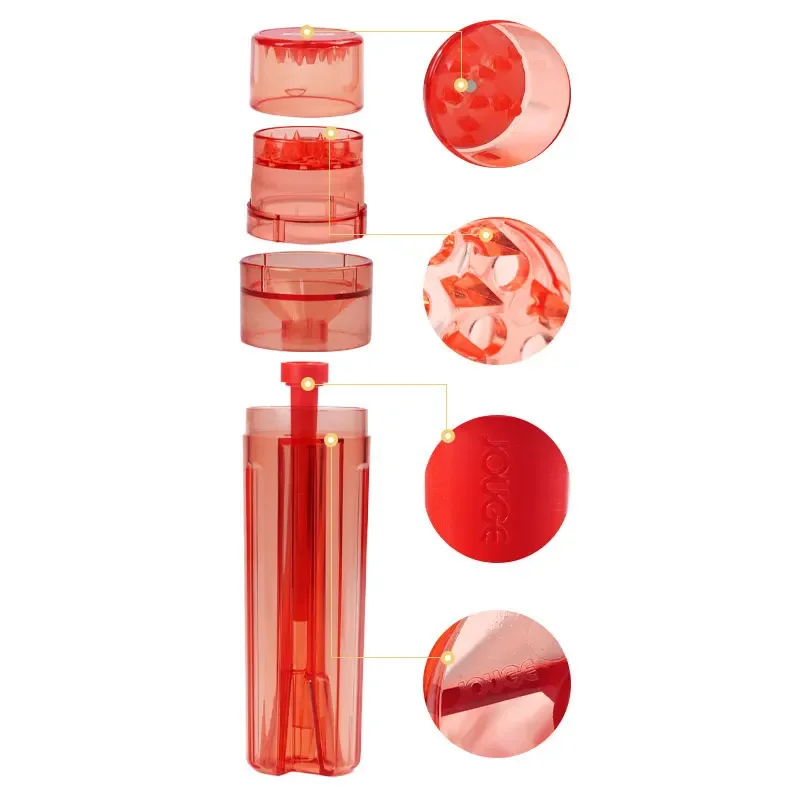 Herb Grinder SMO 3in1 Protable Tobacco Filling Grinding Storage Integrated Set Dry Herb Roller Paper Pipes for Smoking Tools
