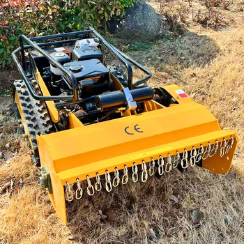 Rasaerba multifunzione personalizzato personalizzato per tutti i terreni Piste in gomma per l'agricoltura Robot tosaerba telecomandato