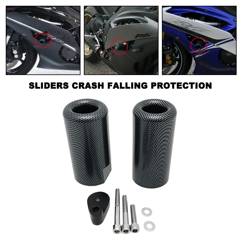 

No Cut Frame Sliders Crash Falling Protection Engine Protector For Yamaha YZFR6 YZF-R6 YZF R6 2008-2014 2012 2013 Motorcycle