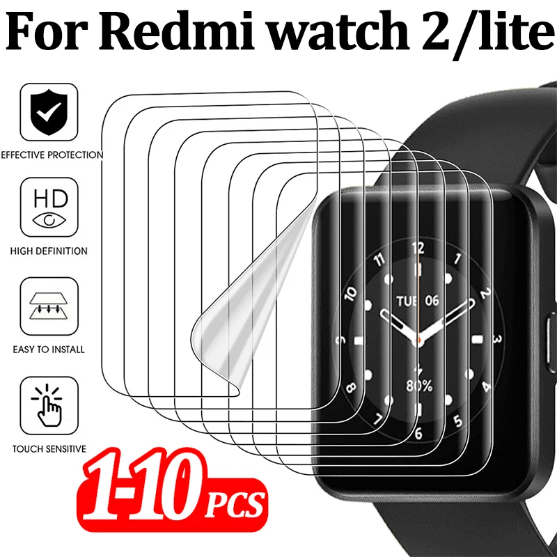 

10pcs Hydrogel Film Screen Protector for Redmi Watch 2/Watch 2 Lite Smart Watch Transparent Anti-Scratch Soft Screen Protector