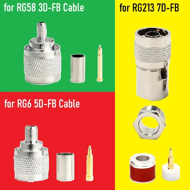 400  6G Hz RF N 3D-FB RG58 LM200 5D-FB RG6 LM300 7D-FB RG213 LM400 케이블 피더 fror 리피터 워키 토키 용 수 커넥터