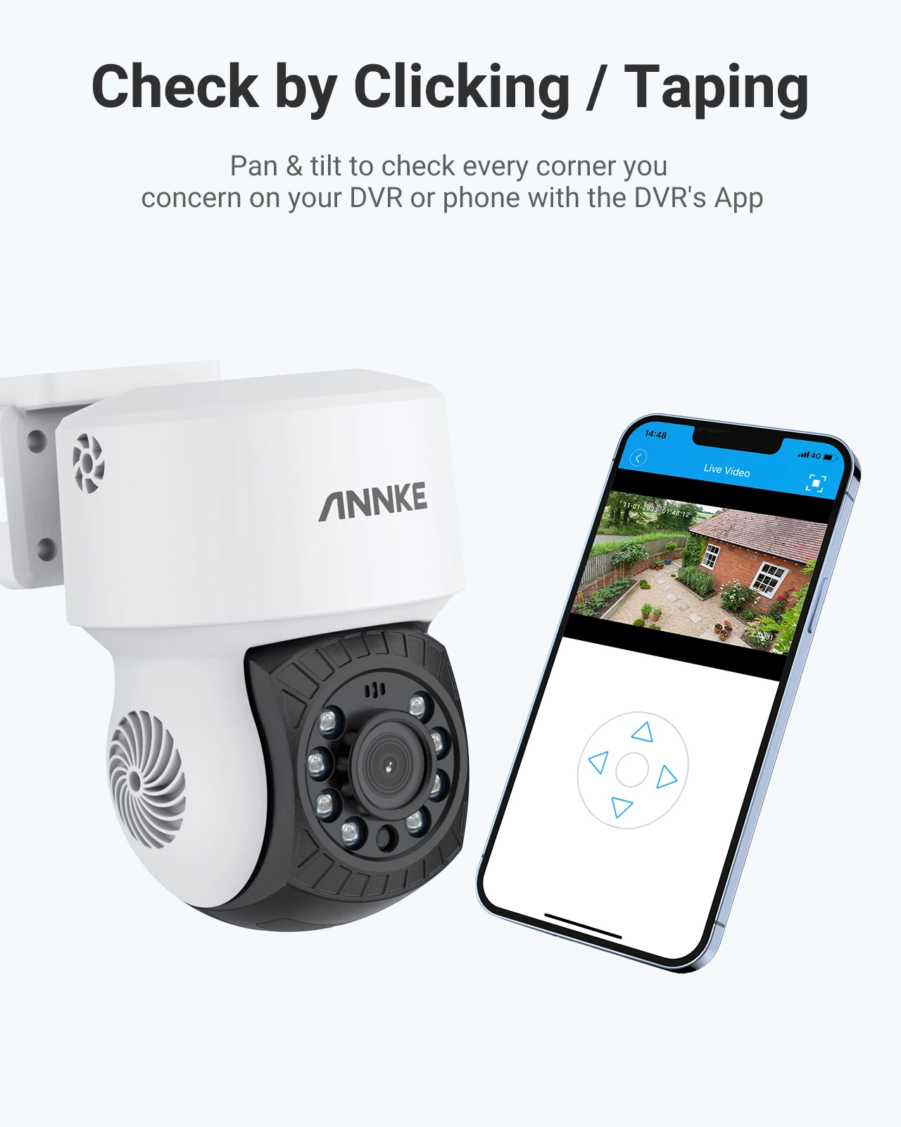 Annke 1080p Hd Wired Cctv Bullet Pt Camera Night Vision With Auto