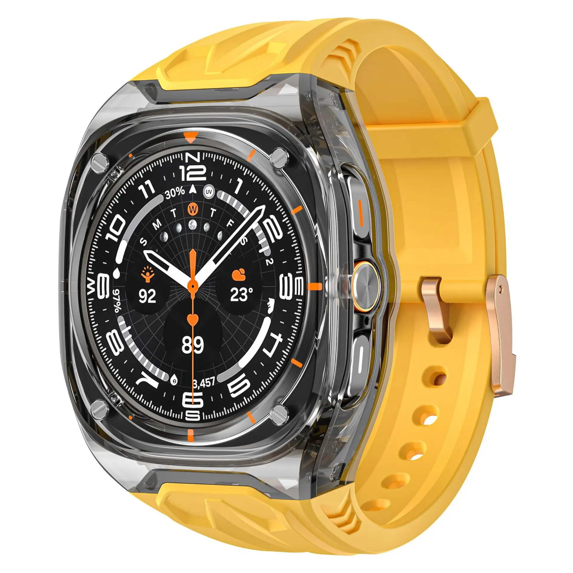 Advanced Silicone Strap with Protective PC Case