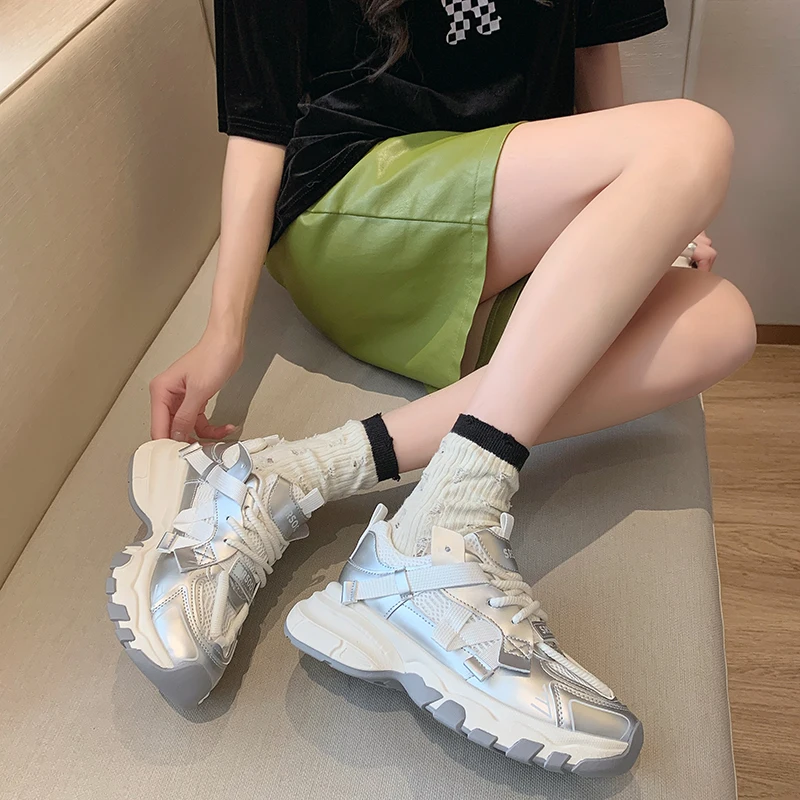 2024 Female Versatile Thick-soled Casual Sports Shoes For Women Spring/autumn Fashion Ladies Trendy Small Shoes Trendy On Ins