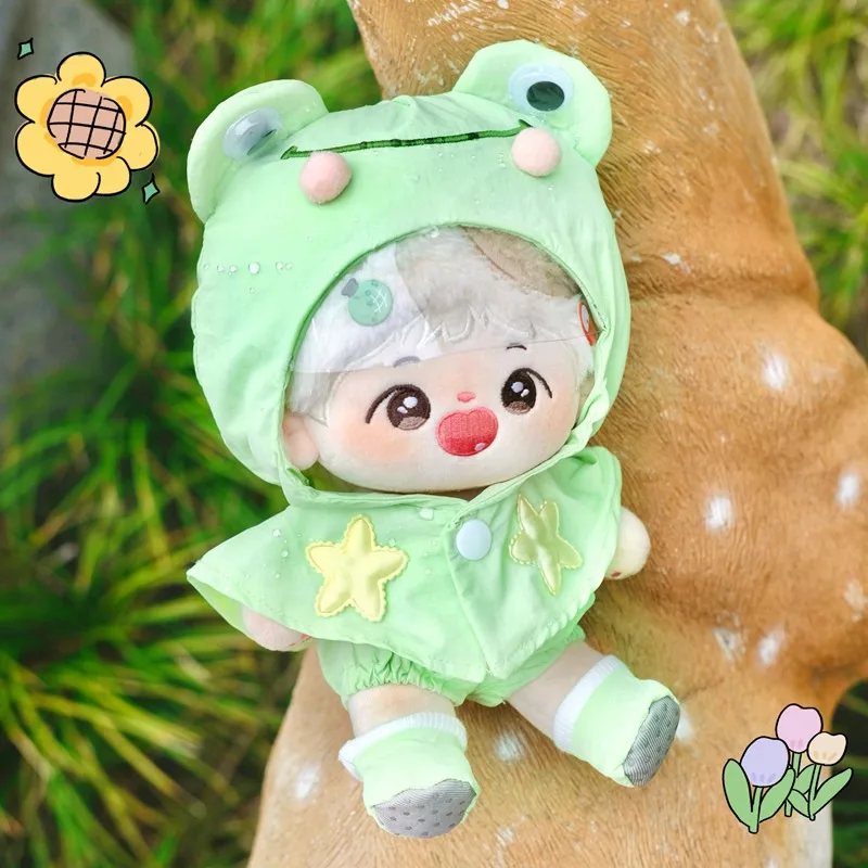 Cute Yellow/Green Raincoat Doll Clothes For 20cm Idol Soft Cotton Doll DIY Clothes Accessory for Girls Fans Collection Gifts 6
