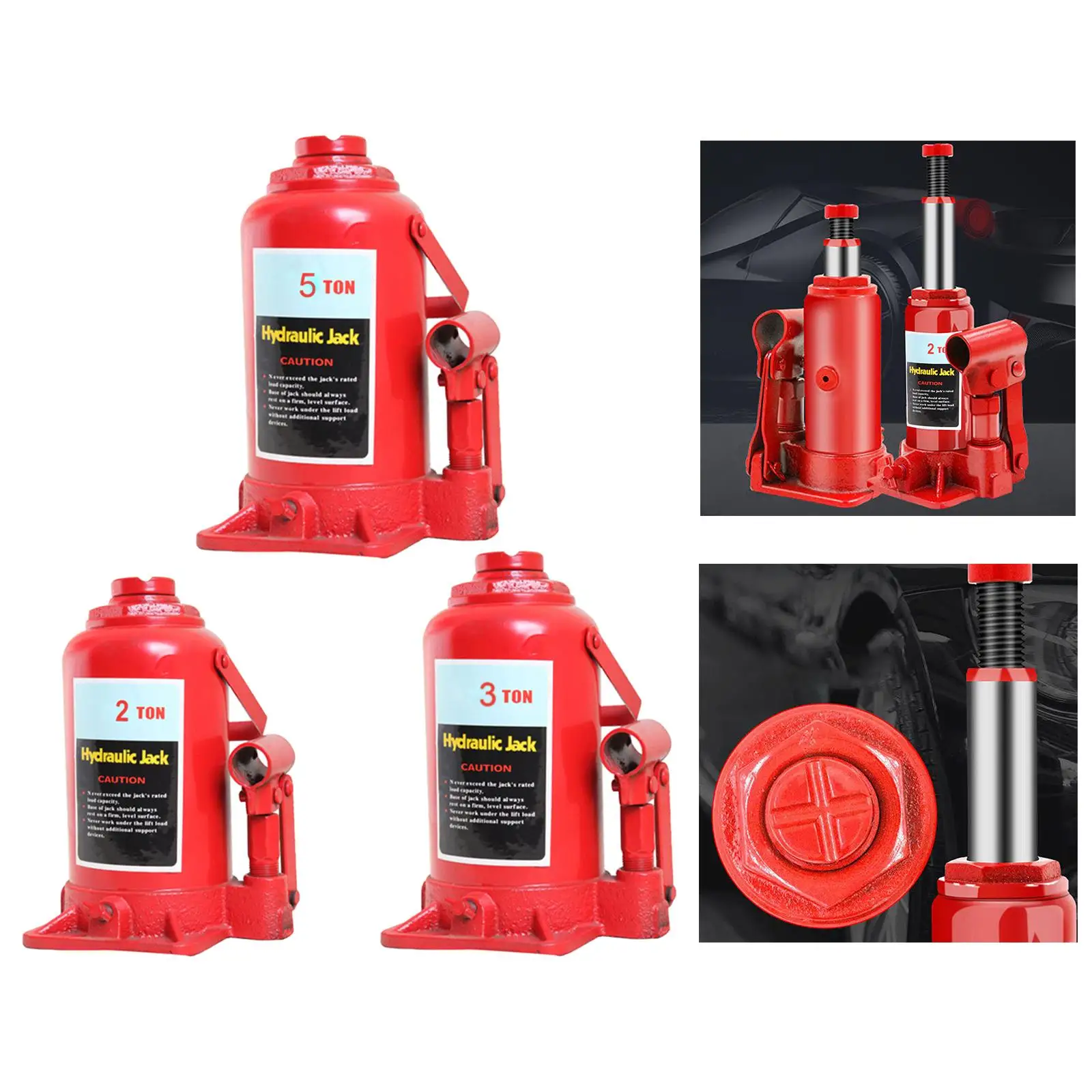 Heavy Duty Vertical Hydraulic Car Jack Household Portable Automotive Jack Fits for Caravan Boat Car Truck Van