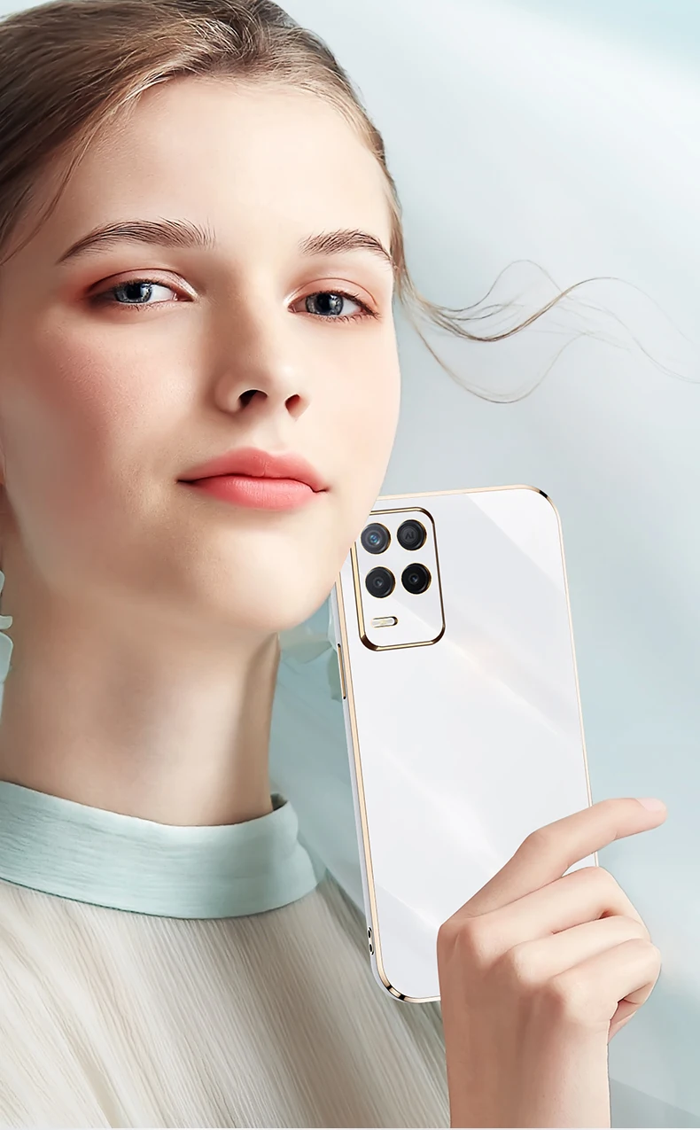 Plating Texture Case for Oppo Realme 8 5G vāciņu futrāļi Realme Narzo 30 5G V13 5G C11 2021 C21 GT Master 8 Pro Phone C_voghion.com