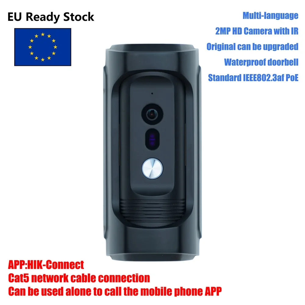 

Hik Motion detection Doorbell Proof Vandal-Resistant DS-KB8113-IME1(B) IP Video Intercom Door Station support Synology NAS