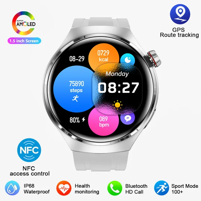 Huawei-reloj inteligente GT4 Pro para hombre, accesorio de pulsera  resistente al agua IP68 con pantalla HD de 2023x360, control del ritmo  cardíaco, llamadas, bluetooth, NFC, Seguimiento Gps, Incluye caja, novedad  de 