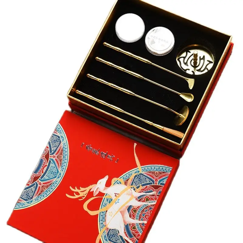 

Gift Box Incense Fragrant Seal Script Making Tools Copper Incense Spoon Mold Incense Making Tools Fragrant Powder