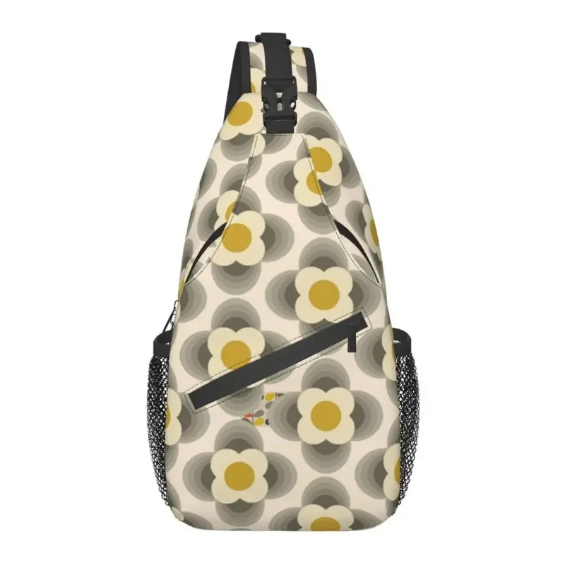 

Индивидуальные полосатые Лепестковые сумки-слинги Orla Kiely, мужской скандинавский рюкзак через плечо с цветочным рисунком, дорожный рюкзак для пешего туризма