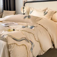 Svetanya Cotton Embroidery Bed Linens Double Ru Queen King Full Size Bedding Set Sheet Duvet Cover Pillowcase 3