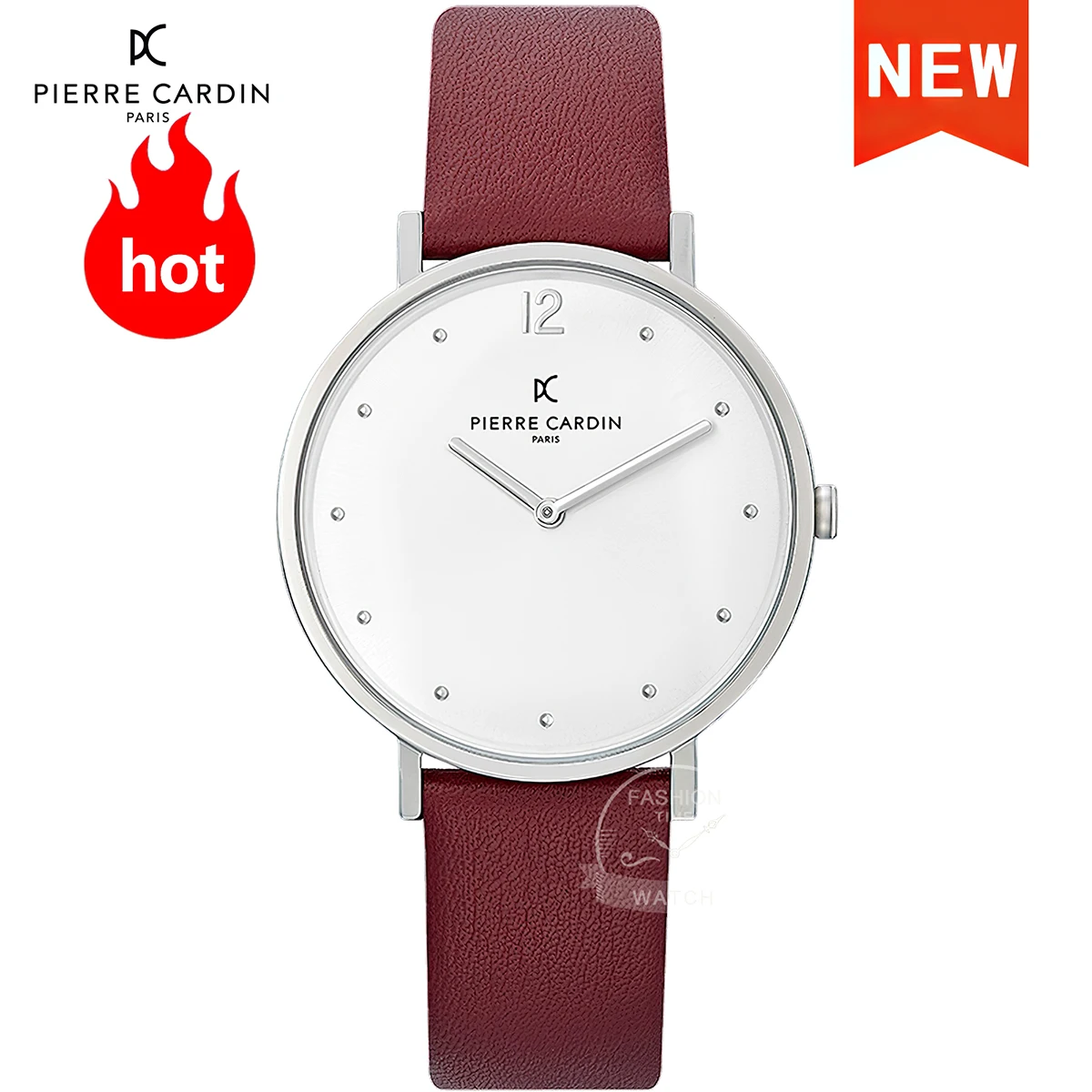 

French brand Pierre Cardin watch for women belt simple large dial Clearance Prices First choice for gifts