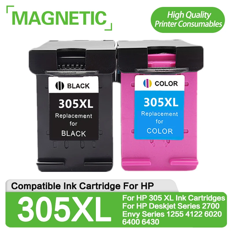 Nuovo Compatibile Rigenerato Per Cartucce D'Inchiostro Hp 305 Xl Per Hp Deskjet Series 2700 Envy Series 1255 4122 6020 6400 6430
