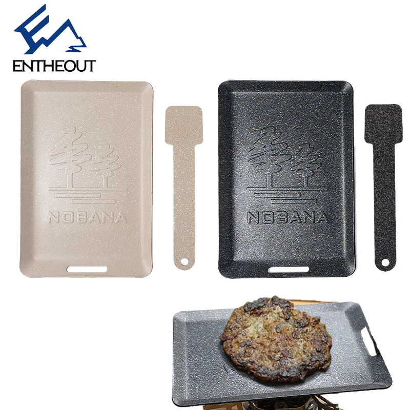 

Outdoor Cast Iron Skillet Kitchen Cooking Steak Pan Camping Portable Backpacking Skillet Non Stick Frying Pan