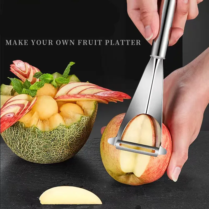 

Stainless Steel Vegetable Peeler Fruit Carving Knife Manual Potato Carrot Slicer Cutter Decoration Tools Kitchen Gadgets