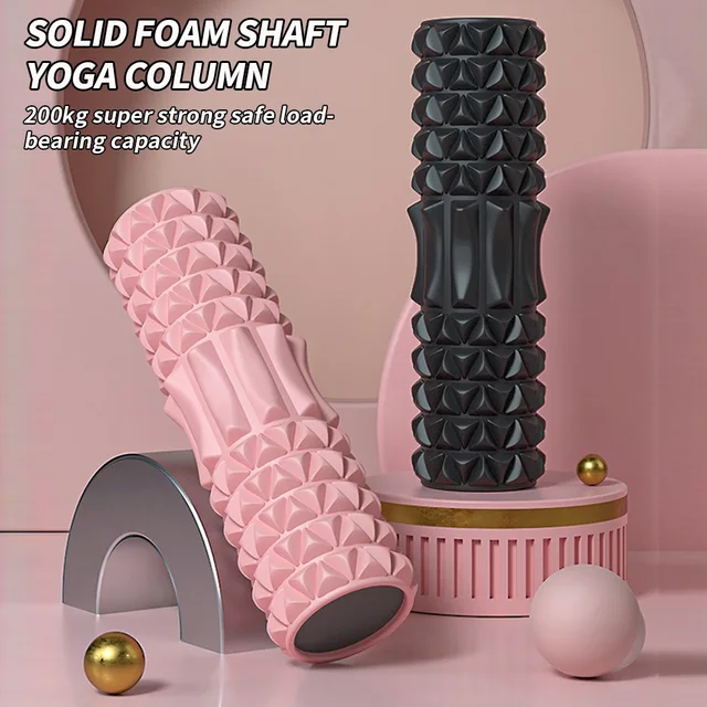 1 piece - super load-bearing massage roller foam axis yoga column massage stick - suitable for home exercise and muscle relaxati