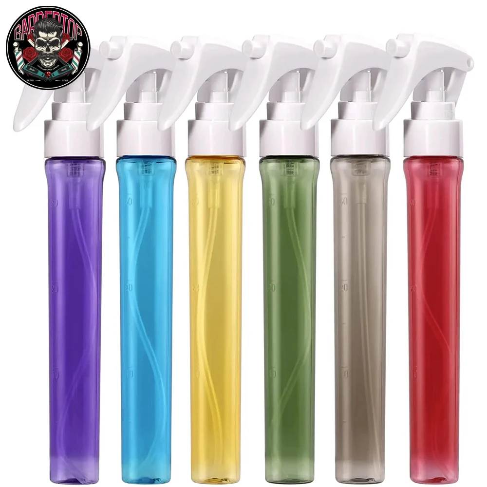 Transparent Colorful Spray Bottle Mini Plastic Thumb Watering Can Portable High Pressure Refillable Beauty Salon Tools