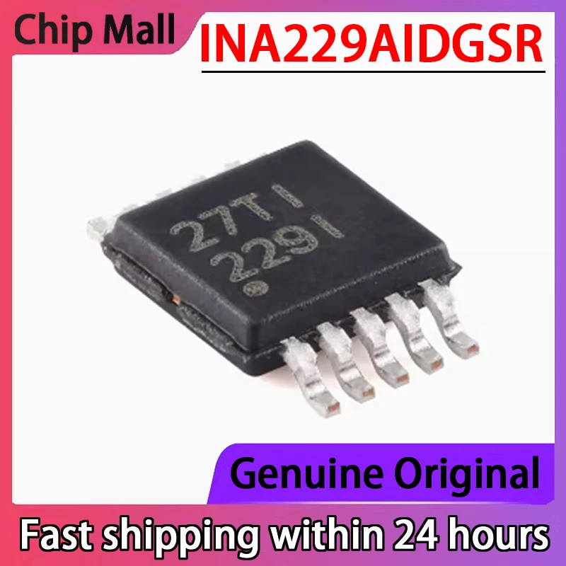 

2PCS New Original INA229AIDGSR Screen Printed 229I VSSOP-10 SPI Output Current/voltage Power Charging Monitor Chip