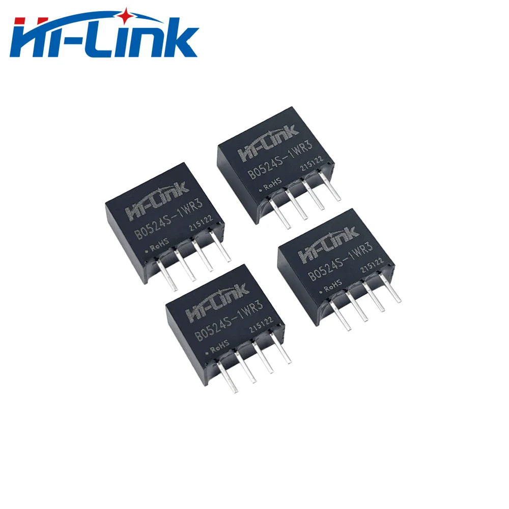 Hilink 2pcs/Lot B0524S-1WR3 5V to 24V 42mA 1W DC DC Isolated Power Supply Module High efficiency Low Ripple Household