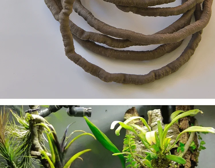 Künstliche Efeu-Pflanzen 100 cm PVC Kunst-Rattan Kletterpflanzen Wigwam Regenwald-Landschaft DIY Heimdekoration D 1cm – Detail 8