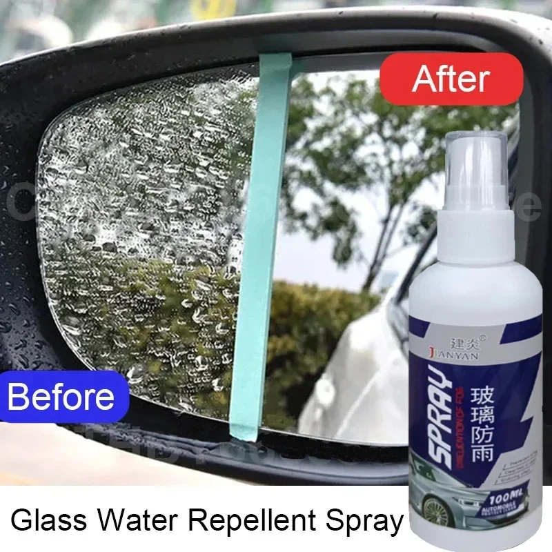 Voda odpuzující 100ml sprej anti pršet povlak pro auto sklo hydrofobní anti-rain kapalina windshield zrcadlo maska auto krém na boty souprava