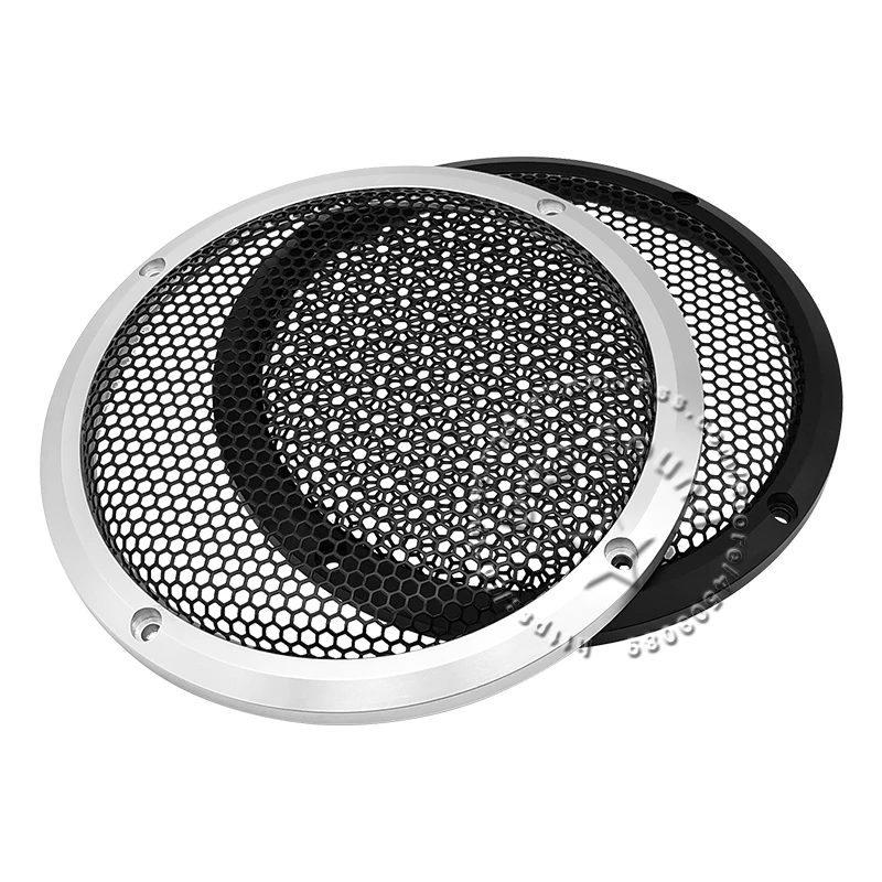 Speaker Grill Conversão Net Cover Carro Retrofitting Porta Áudio Círculo Decorativo Full Metal Mesh Grille 169 mm 6.5 Pcs