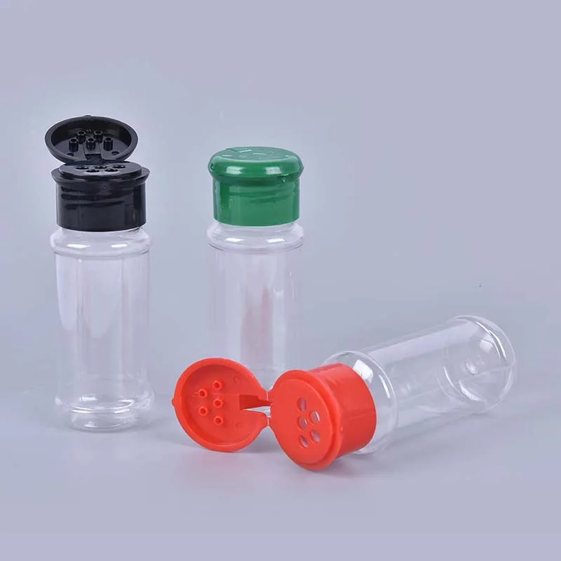 Seasoning Jar Salt Shaker Salt Pepper Shakers 5 Pcs Plastic Spice Salt Pepper Shakers Seasoning Jar BBQ Condiment Vinegar Bottle