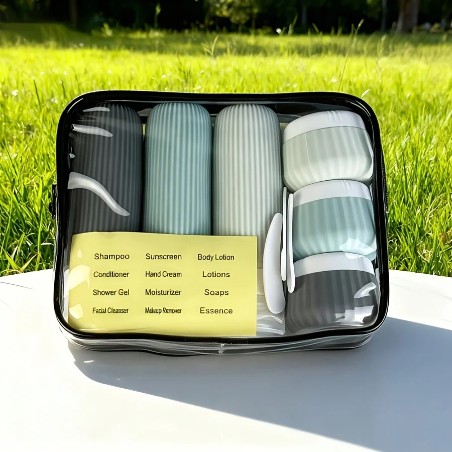 Travel Essentials: TSA-Approved 11-Piece Toiletry Bottle Set