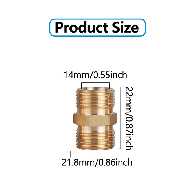 2Db Gyors Csatlakozó Autó Tiszta Nyomású Mosó Tömlőhosszabbító Metrikus Adapter Szilárd Sárgaréz Egyszerű Telepítés - Image 2