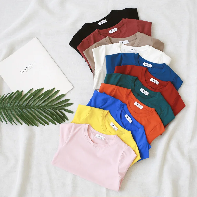2-7T Toddler Kid Baby Boys Girls Clothes Summer Top Short Sleeve Cotton T Shirt Loose Infant Basic Tee Childrens Tshirt Outfits 5