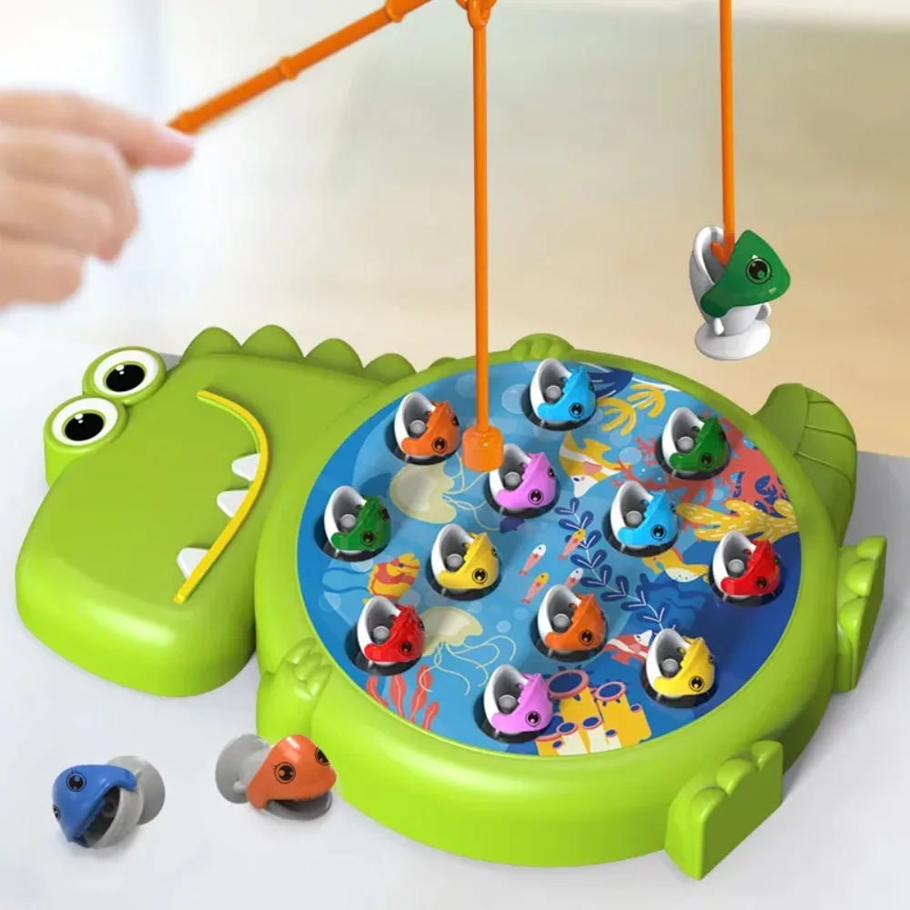

Children's Electric Fishing Toy Set Magnetic Fishing Rod Kids Baby kitten Fishing Educational Toy Halloween Birthday Gift