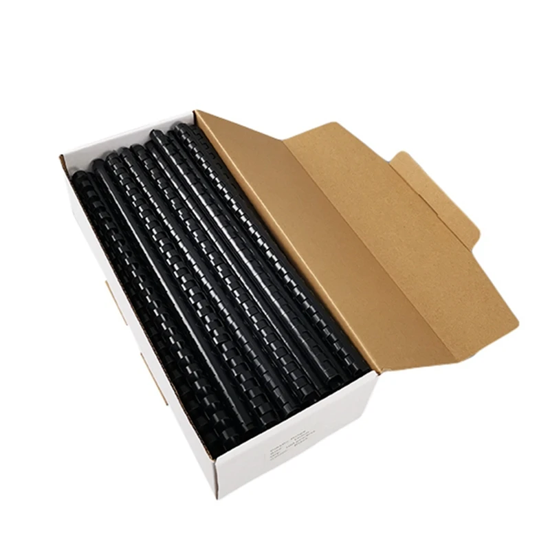 10개/세트 리드스타 PVC 블랙 바인딩 에이프런 21개 루프 6-51mm 20-450매 A4 바인딩 에이프런 콤 바인딩 링 플라스틱 콤
