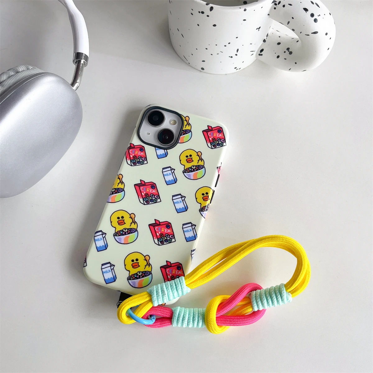 Duckling Pattern Magnetic Two-in-One Film Protective Case for iPhone