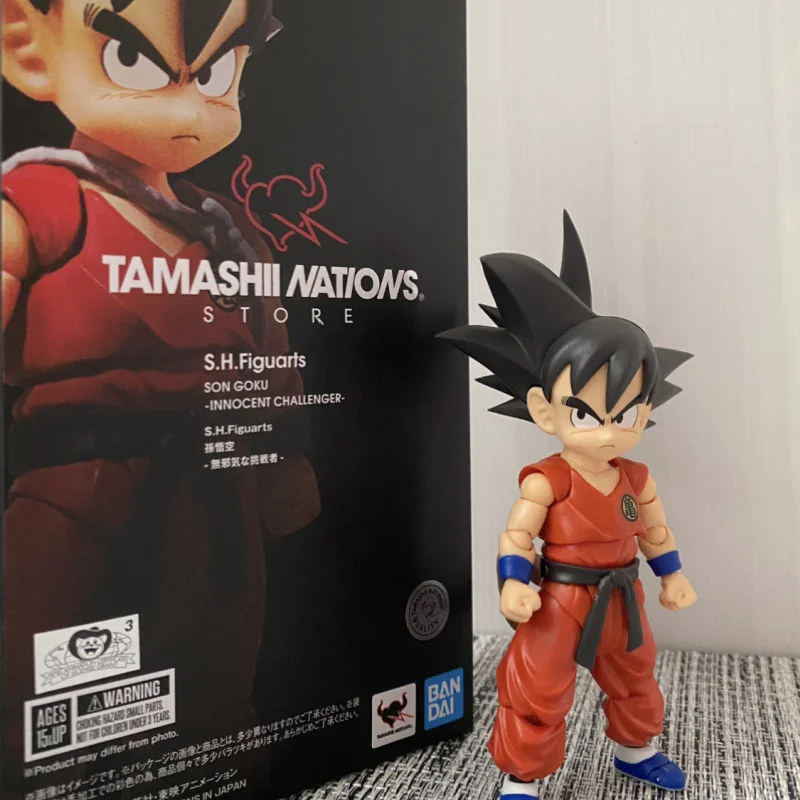 Originale Bandai S.H.Figuarts Shf Dragon Ball Innocent Challenger Son Goku Anime Action Figures Giocattoli Modelli Da Collezione Hobby