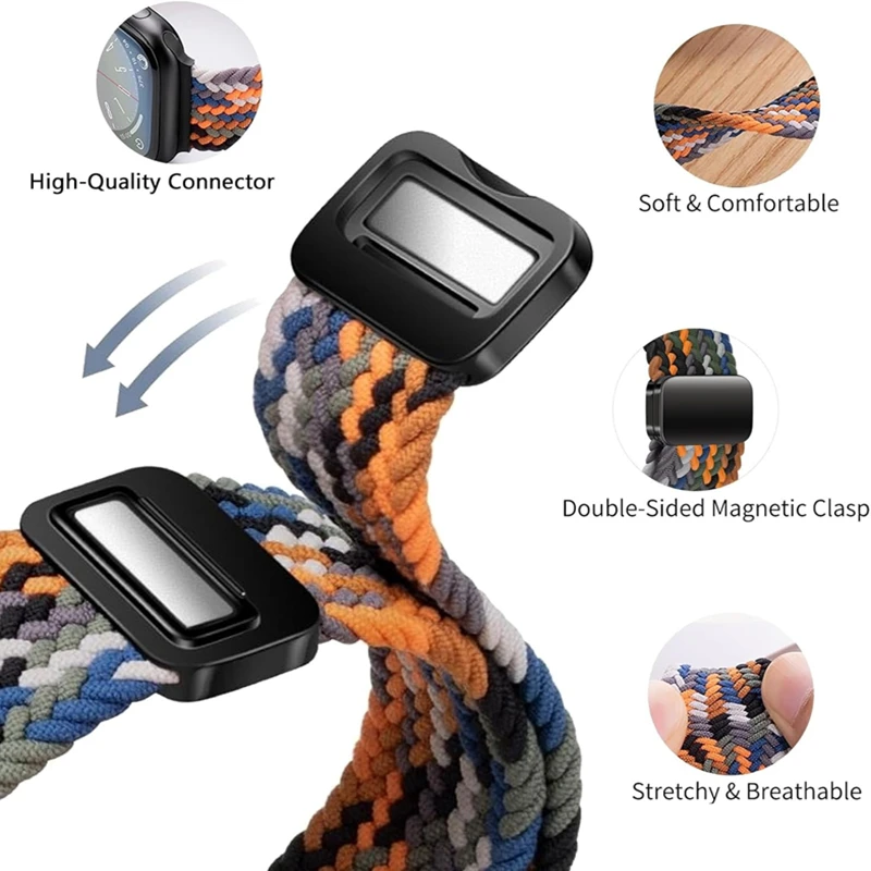 Braided Magnetic Bracelet Watch Band Strap