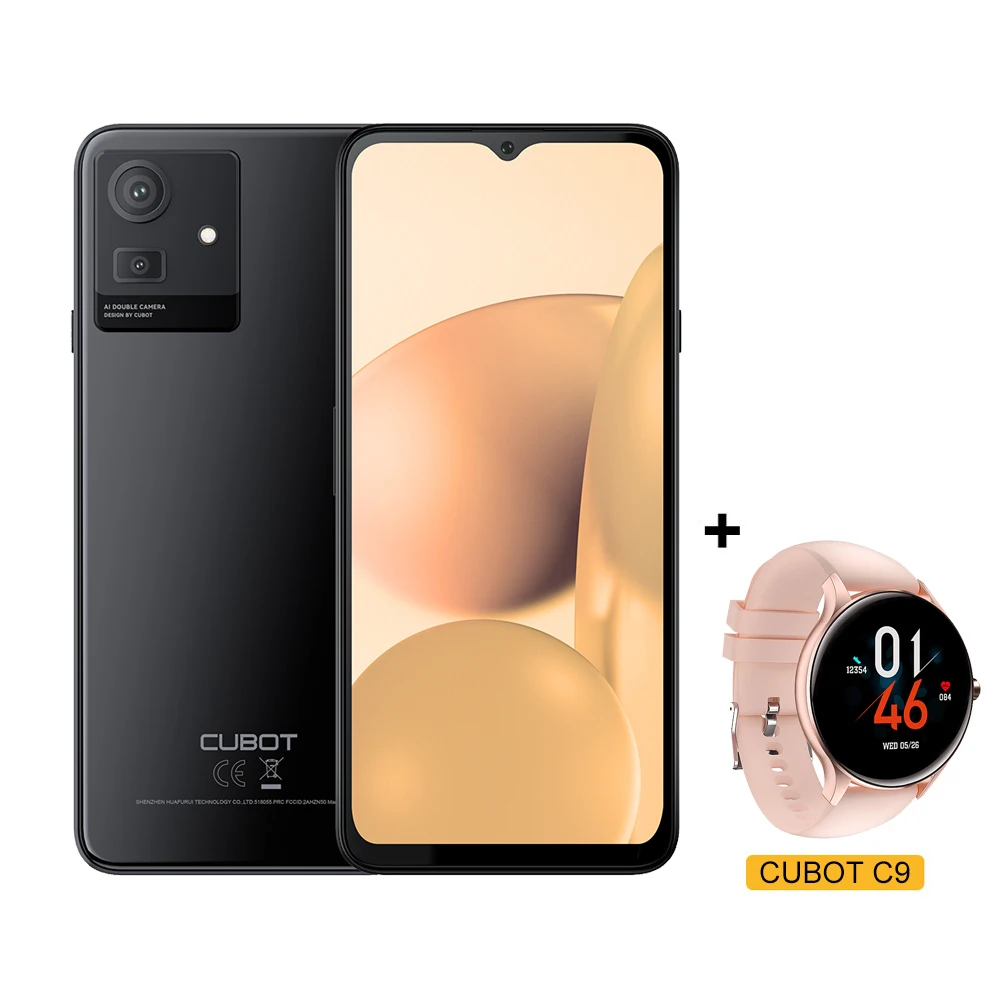 Smartphone Cubot Note 50 - 8/256 GB, pantalla 6,56, Negro