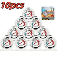 1~10pcs Freezer Thermometer for Refrigerator Stainless Steel Large Dial Red Indicator Accurate Temperature for Fridge Cooler New 1