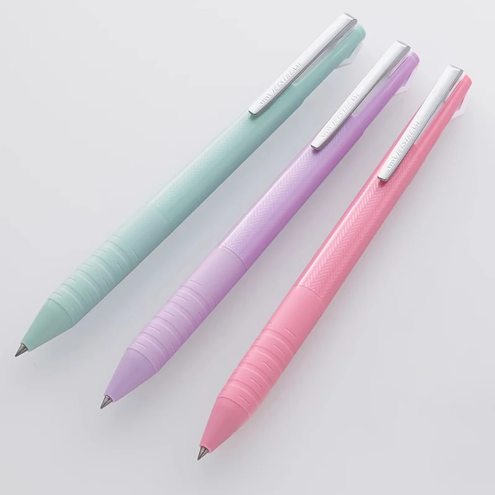 Japanese Stationery UNI JETSTREAM Three-color Ballpoint Pen SXE3-JSS Super Smooth Gel Pen Multifunctional Office Supplies