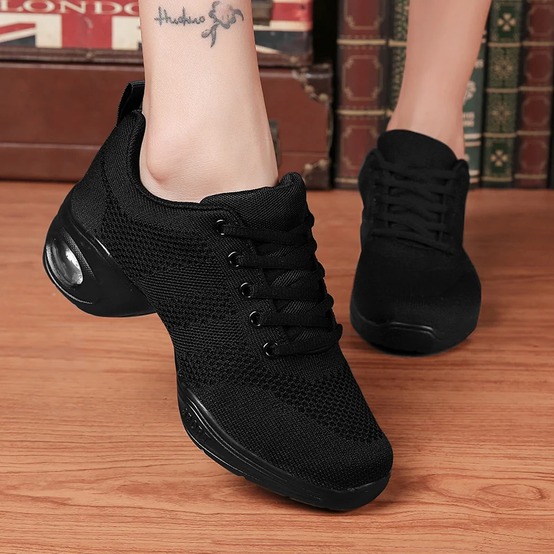 New Soft Outsole Breath Dance Shoes Women Sports Feature Dance Sneakers Jazz Hip Hop Shoes Woman Dancing Shoe Zapatos movefun 61 3
