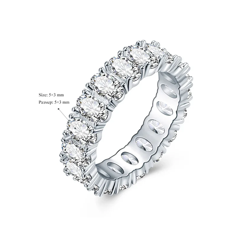 

New Sparkling White Egg Shape Cubic Zirconia Ring for Women Birthday Gift Jewelry Noble Free Shipping Wholesale