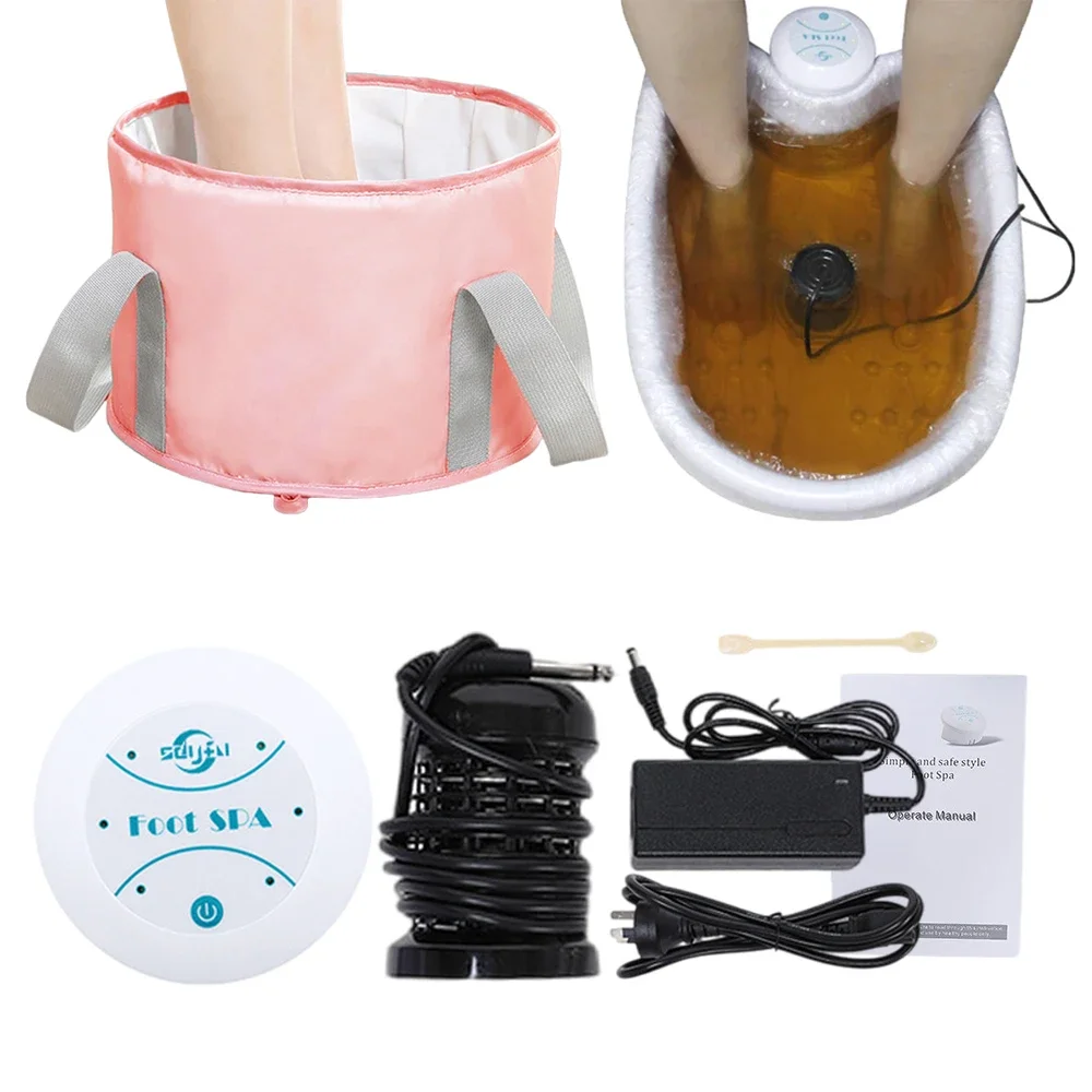 Detox Ionic Cleanse Foot Spa Bath Massager Machines Vibrating Electric Mini Pediluvio Whirlpool Care Array Aqua Health Therapy